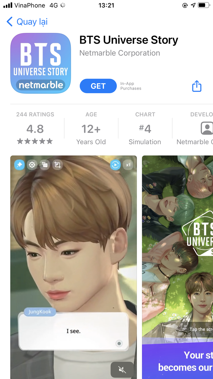Cuối cùng, bạn đã có thể tải về và trải nghiệm tựa game BTS Universe Story. Tựa game này đã có mặt trên App Store của Apple và hoàn toàn miễn phí.