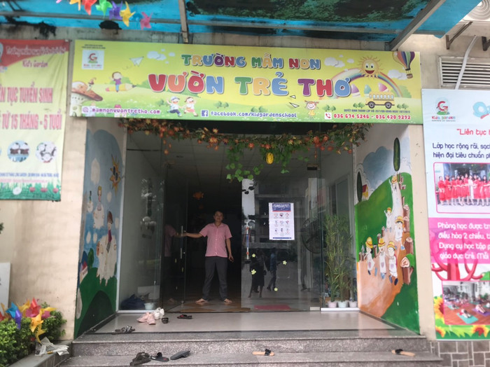 Trường Mầm non Vườn trẻ thơ nơi xảy ra sự việc.