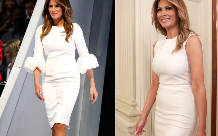 Đệ nhất phu nhân Mỹ Melania Trump cứ diện váy trắng tinh khôi là nhận được vô vàn lời khen Ảnh 2