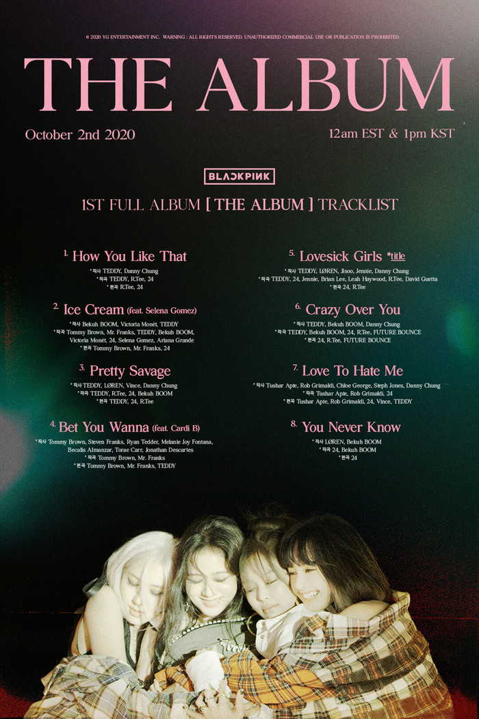 Tracklist chính thức của The Album (BlackPink): Loạt tên tuổi 'khủng' góp mặt nhưng đặc biệt nhất là nhân vật sáng tác title track Ảnh 1