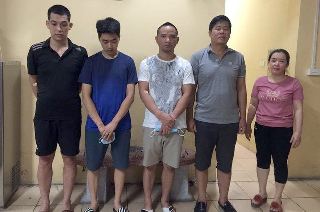 Các đối tượng bị bắt giữ.