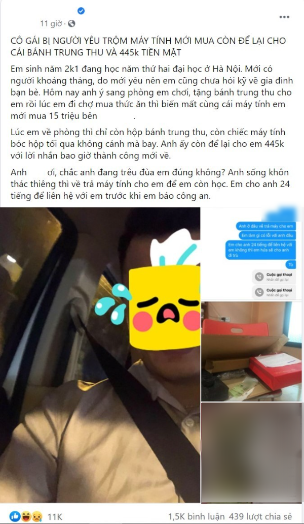 Câu chuyện gây xôn xao MXH. Nguồn: FB H.L