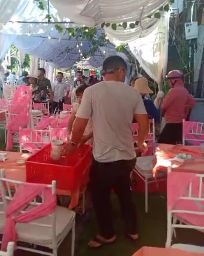 Rạp cưới này được xem là hoành tráng, rộng rãi nhất từ trước tới nay. Ảnh cắt từ clip