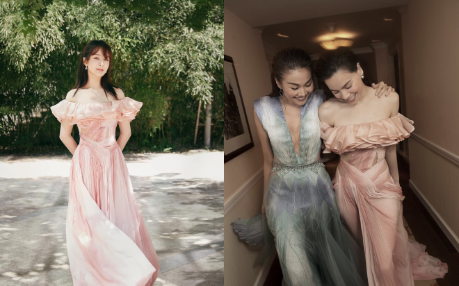 Dương Tử diện đầm của Công Trí, fans bình luận: 'Đụng hàng Hà Hồ mà sao một chiếc váy hai số phận?' Ảnh 2