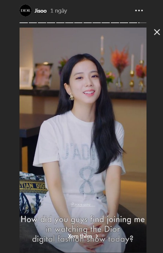 Chỉ với trang phục giản dị cùng gương mặt xinh đẹp, khả ái của Jisoo trong clip quảng bá cho show của thương hiệu đã 'đốn tim' bao khán giả 