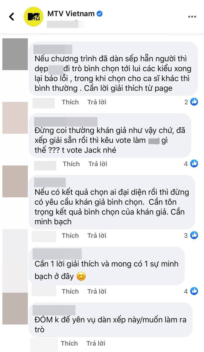 Fan Jack nóng mặt cho rằng phía MTV gian lận trong quá trình bình chọn Ảnh 5