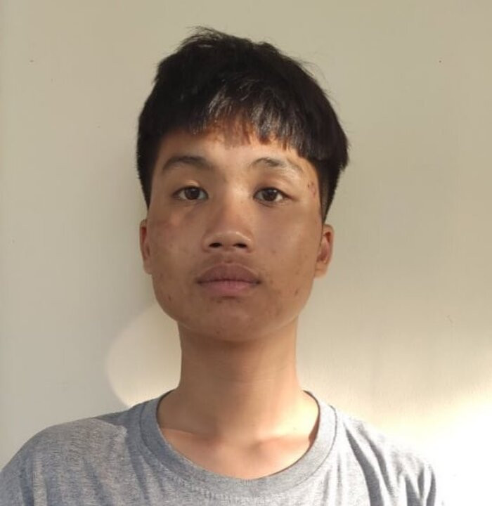 Nguyễn Mỹ Anh tại cơ quan công an.