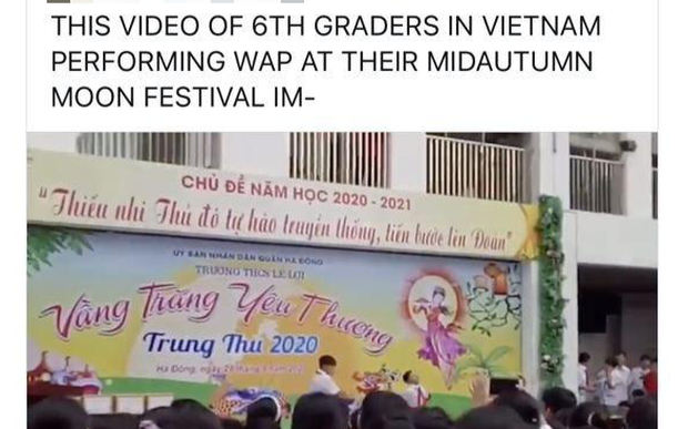 Học sinh cấp 2 thể hiện vũ đạo trên nền nhạc 18+ của Cardi B trong dịp Trung thu gây xôn xao CĐM Ảnh 2