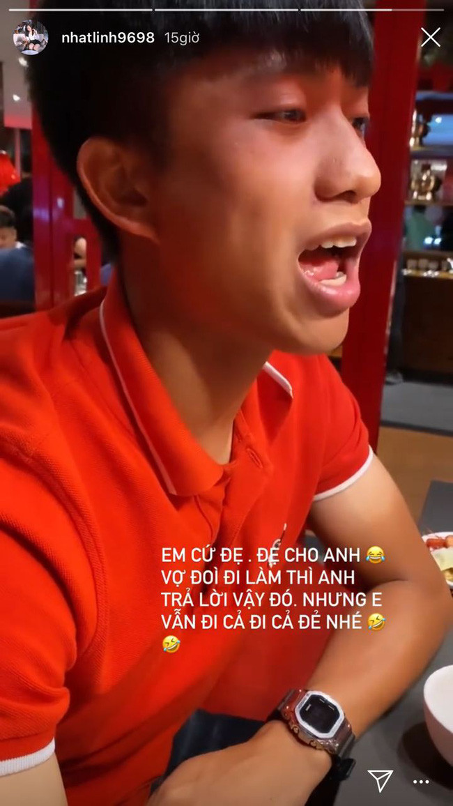 Tuyên bố dễ thương của anh chàng được Nhật Linh chia sẻ với người hâm mộ