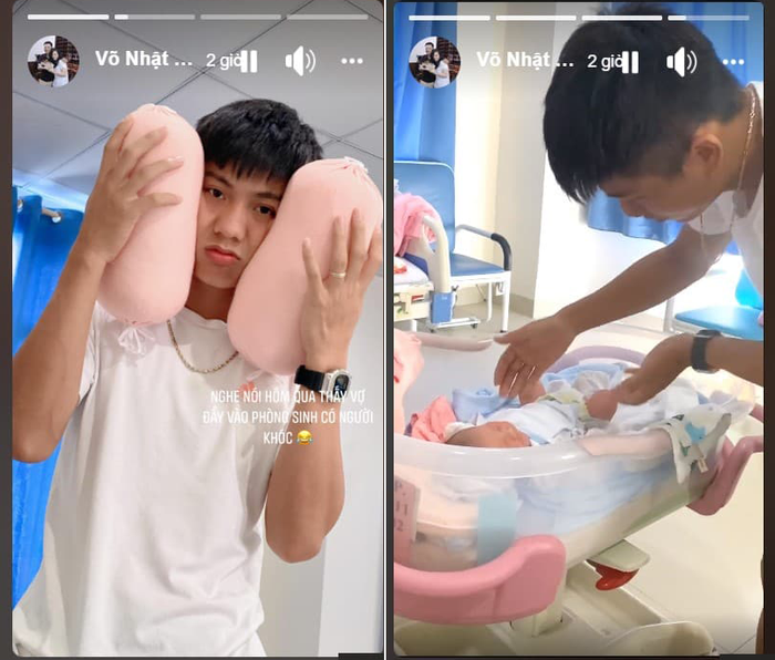 Lần đầu làm bố, Văn Đức khá bỡ ngỡ 