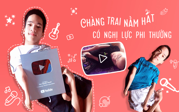 Chàng trai nằm hát có nghị lực phi thường: Vượt qua mặc cảm để đến với giấc mơ âm nhạc Ảnh 2