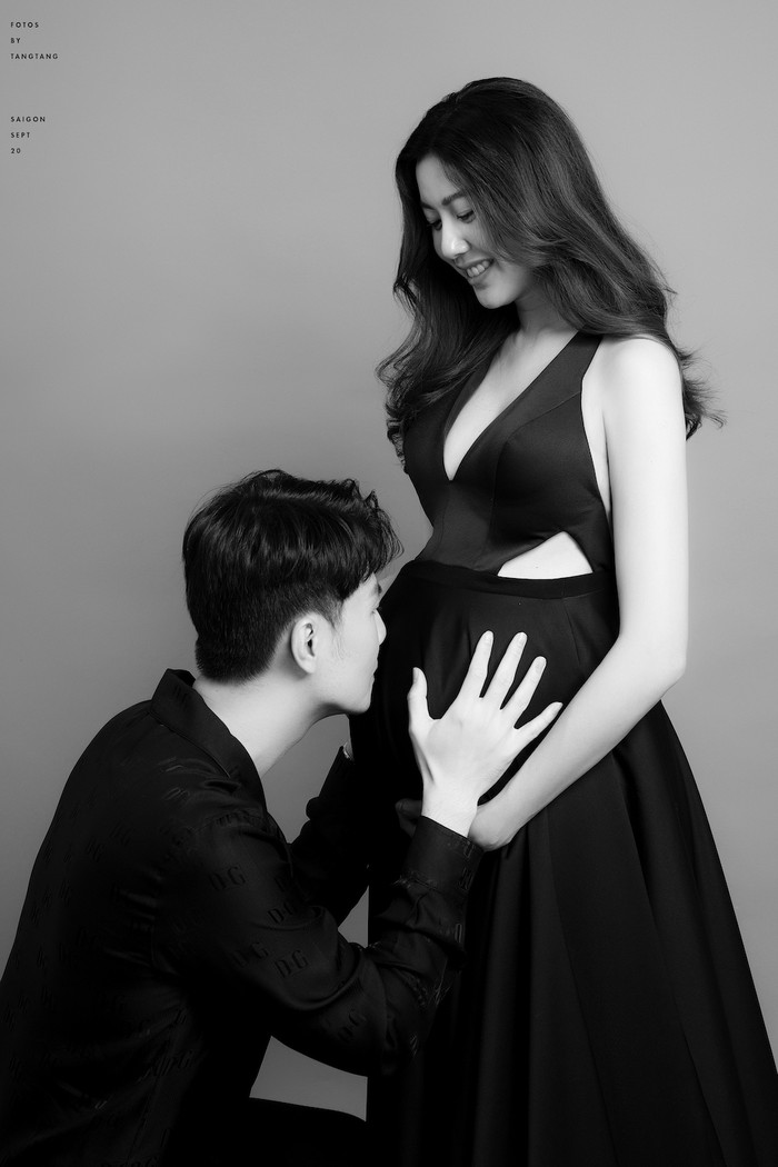 Á hậu Thúy Vân viên mãn trong bộ ảnh cuối thai kì, bật mí món quà ông xã Nhật Vũ tặng dịp sinh nhật Ảnh 2