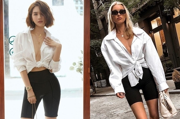 Set đồ giống với siêu mẫu Elsa Hosk 90%, nhưng vẫn đẹp và rất hợp với 'nữ hoàng nội y'.