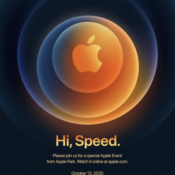 Apple chính thức xác nhận sự kiện iPhone sẽ diễn ra vào ngày 13/10 thông qua một thư mời có thông điệp 'Hi, Speed'. (Ảnh: Apple)