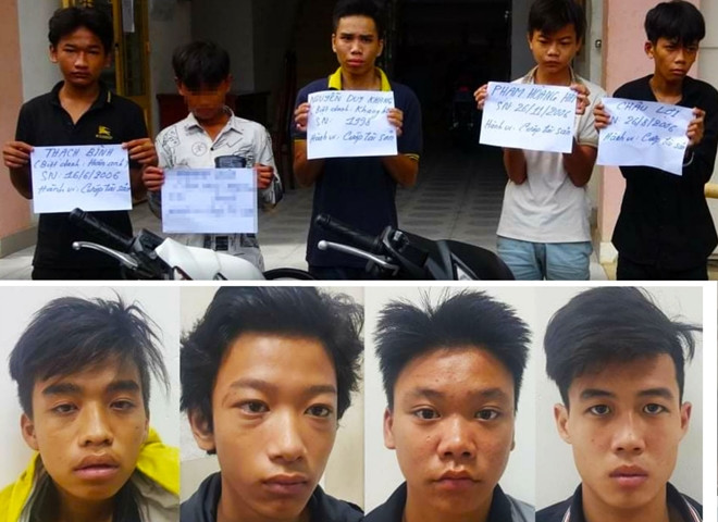 Các thành viên trong băng cướp 'nhí' bị bắt giữ