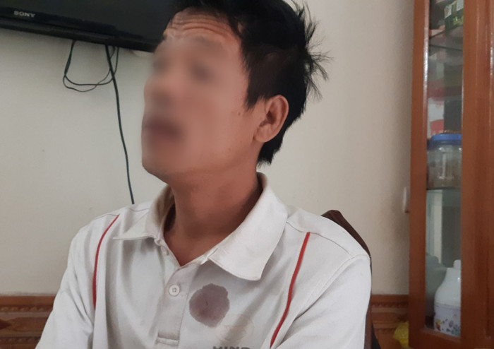 Anh K. thừa nhận hành vi đánh con của mình là sai.