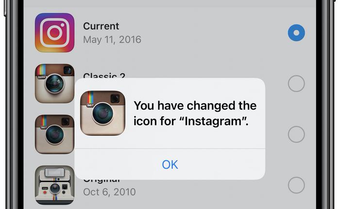 Logo chính thức đời đầu của Instagram được rất nhiều người dùng yêu thích. (Ảnh: iDownloadBlog)