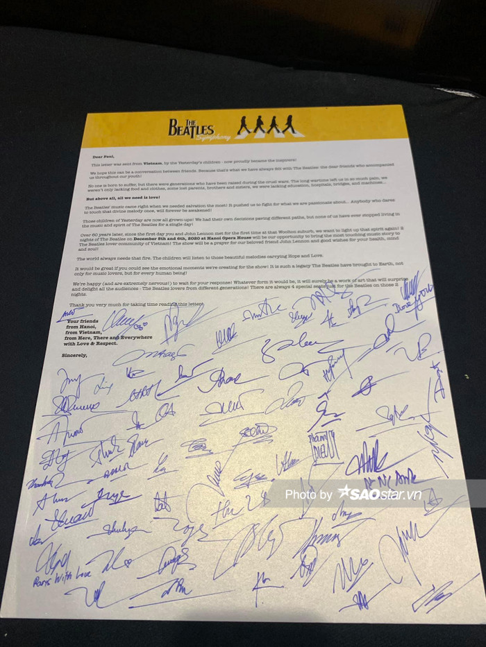 Bức thư gửi đến Paul McCartney.