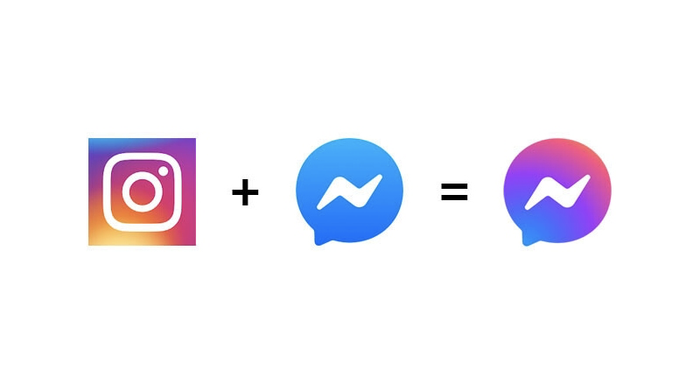 Messenger sẽ có màu sắc từ xanh dương chuyển thành màu gradient xanh - tím, sau khi hợp nhất với DM. (Ảnh: TreceBits)
