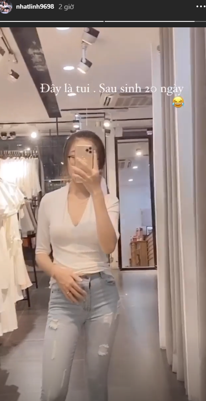 Còn đây là body của cô sau 20 ngày 'lâm bồn'