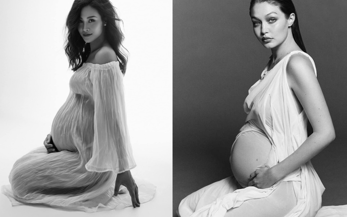 Đông Nhi và Gigi Hadid khiến fan ngây ngất với váy bầu xuyên thấu đầy nghệ thuật Ảnh 2