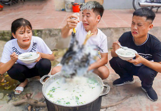 Hưng Vlog trong một video gây tranh cãi. Ảnh chụp màn hình