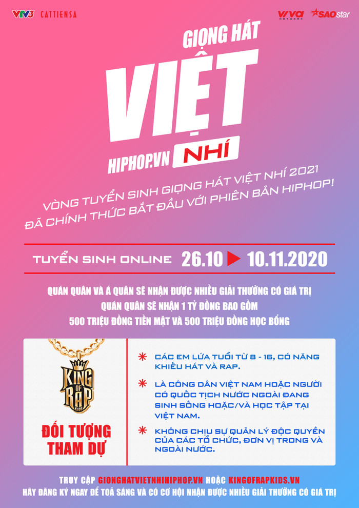 Giọng hát Việt nhí trở lại với phiên bản HipHop on Stage, giải thưởng hơn 1 tỷ đồng tìm kiếm tài năng hát và rap dưới 16 tuổi Ảnh 6