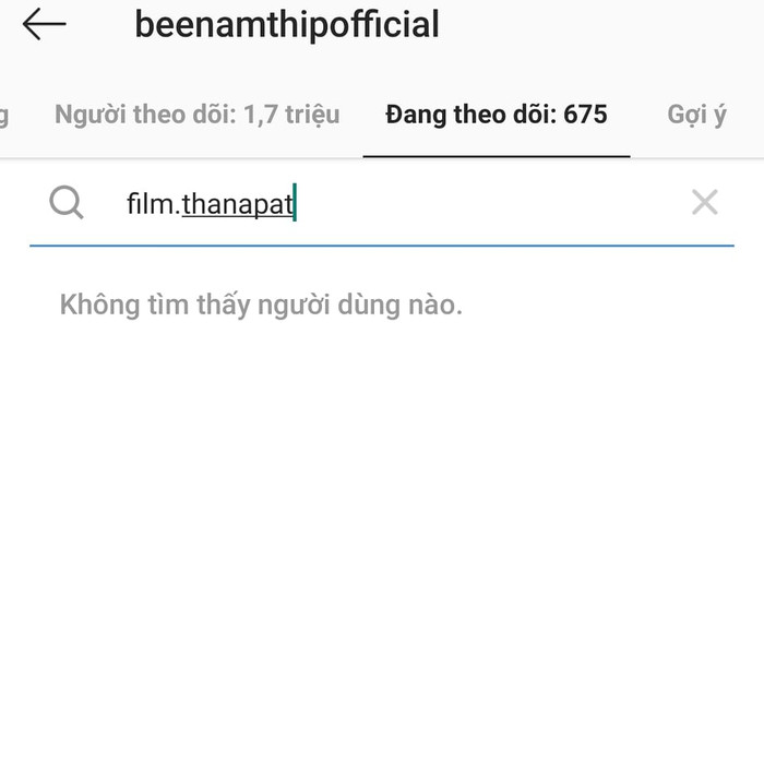 'Ong chúa' Bee Namthip bất ngờ bỏ theo dõi bạn diễn trẻ tuổi Film Thanapat