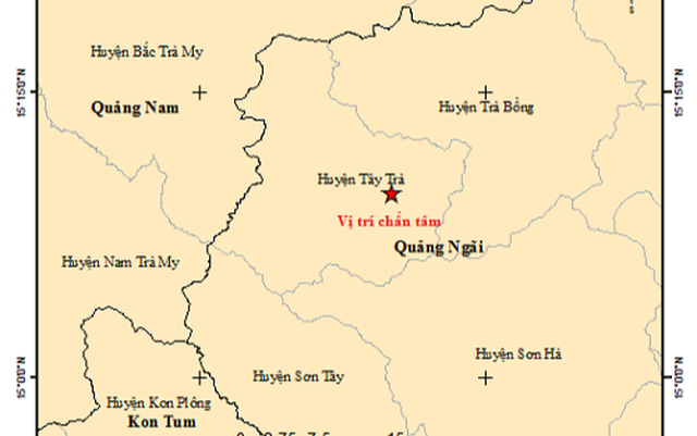 4 trận động đất xảy ra trong 5 tiếng đồng hồ ở Quảng Ngãi Ảnh 2