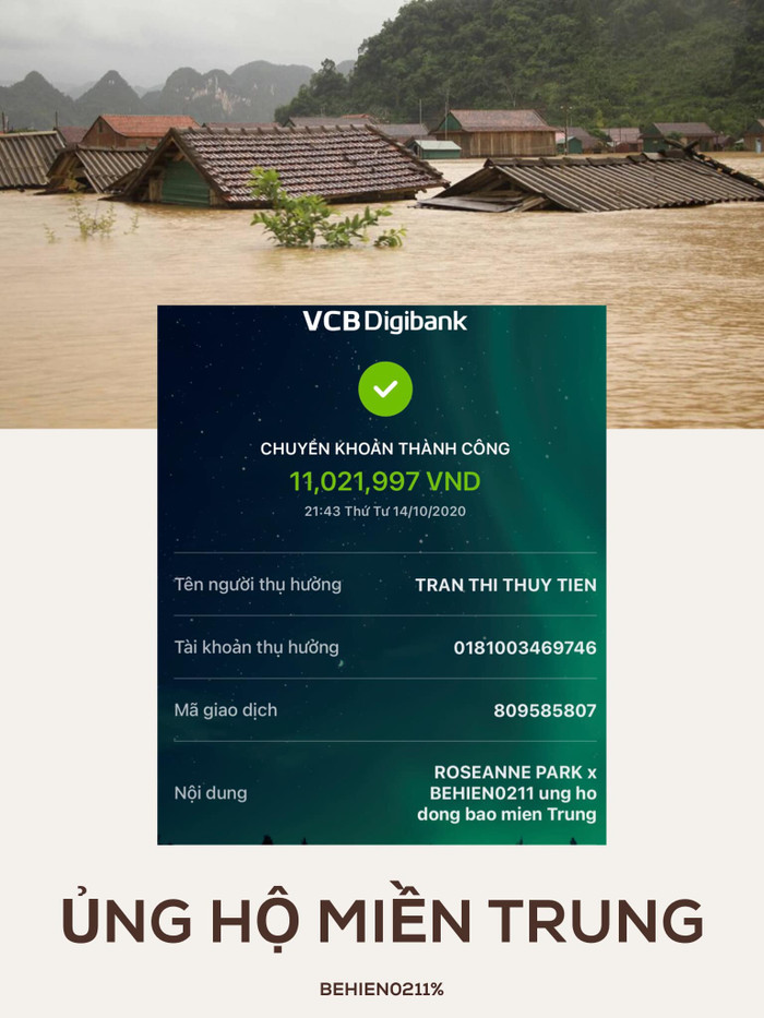 Được biết tài khoản này cũng từng quyên góp 21 triệu đồng trong lần Thủy Tiên kêu gọi giúp đỡ người dân gặp hạn mặn miền Tây.