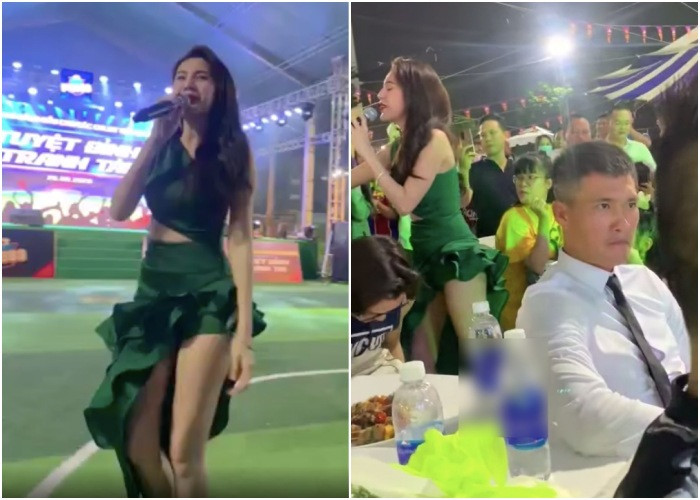 Khi đi diễn, nữ ca sĩ thường chọn cho mình những bộ cánh quyến rũ, gợi cảm, điều này đã trở thành thương hiệu của Thủy Tiên. 