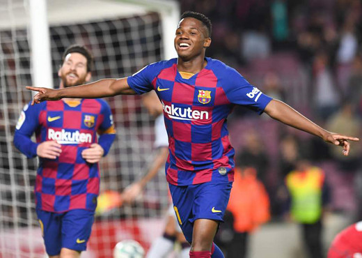 Ansu Fati liên tiếp được HLV Ronaldo Koeman sử dụng ở La Liga mùa này.