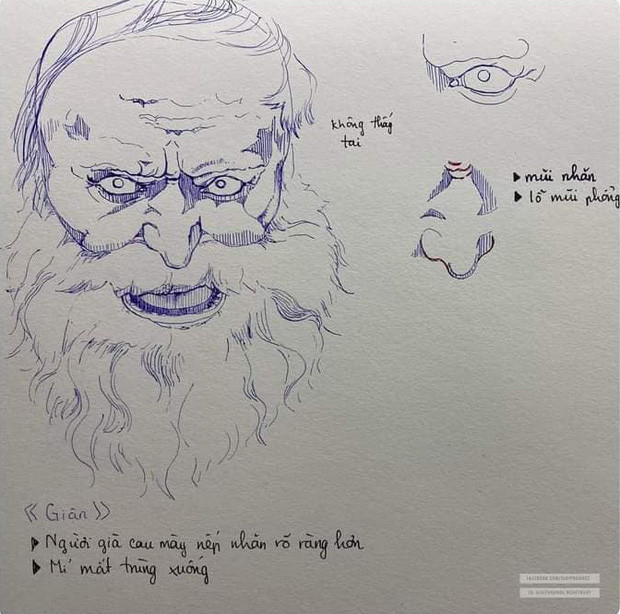 Nữ sinh lớp 8 khiến dân mạng 'trầm trồ' với những nét vẽ bằng bút bi chẳng kém cạnh họa sĩ Ảnh 4