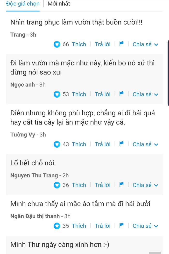 Rất nhiều bình luận cho rằng, trang phục chân dài mặc hoàn toàn không phù hợp, 'làm lố', 'buồn cười'. 