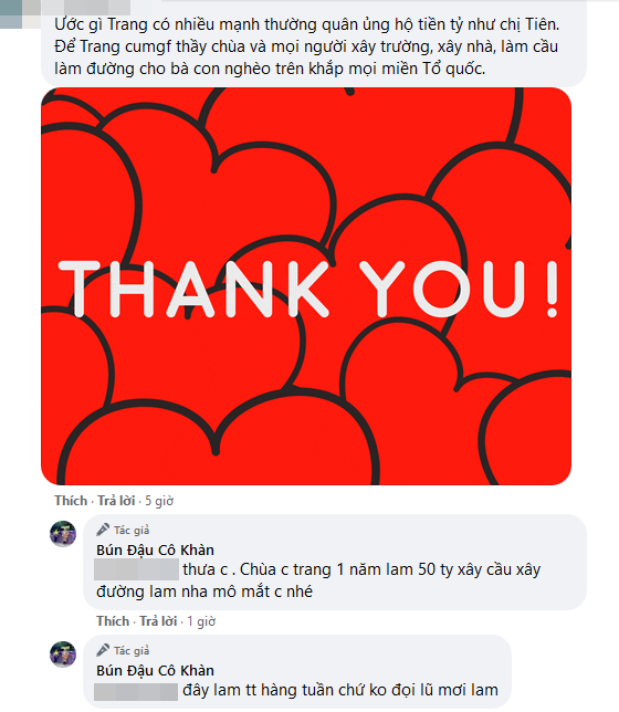 Dòng bình luận dễ gây tranh cãi của cư dân mạng khiến Trang Trần ngay sau đó đã phải lên tiếng. 
