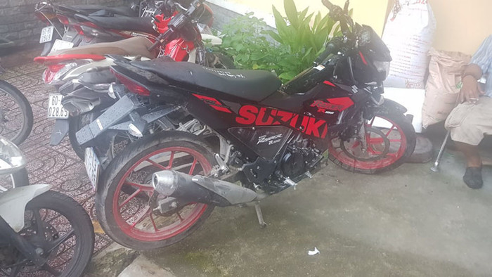 Chiếc xe máy Thành sử dụng khi cướp giật điện thoại. Ảnh: VietNamNet