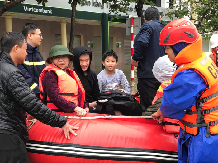 Hiện nay, TP Hà Tĩnh đang ngập sâu