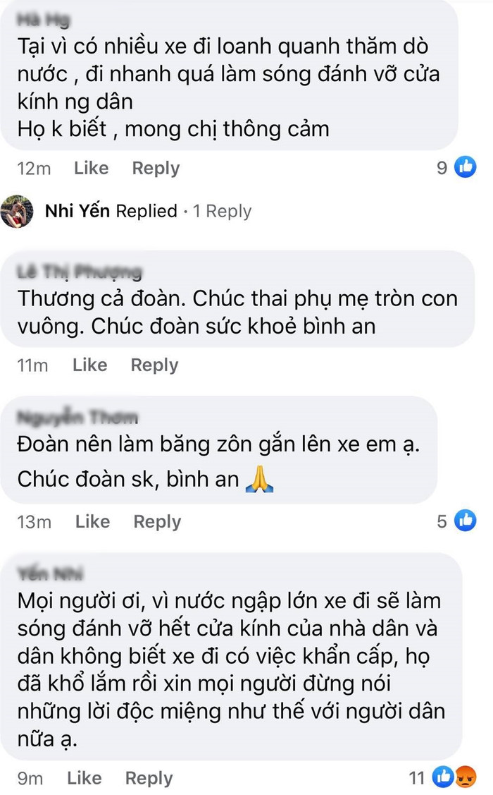 Cứu thai phụ, nước cuốn xe của Hoà Minzy vào nhà khiến người dân hiểu lầm ném đá vỡ kính oto Ảnh 5