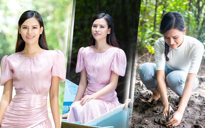 Thái Thị Hoa gây ấn tượng với dự án trồng cây ở rừng ngập mặn Cần Giờ dự thi Hoa hậu Trái đất 2020 Ảnh 2