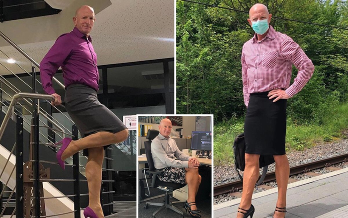 Ông bố 3 con chứng minh váy và giày cao gót không dành riêng cho phái nữ Ảnh 2