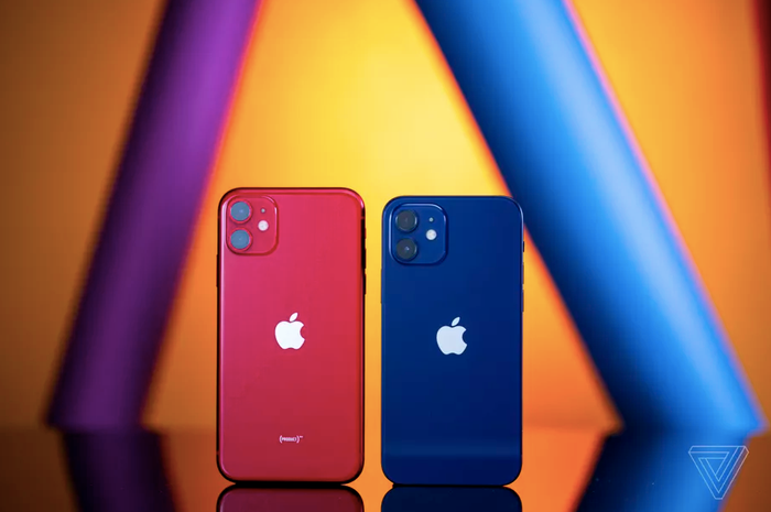 iPhone 12 có kích thước nhỏ hơn đáng kể so với chiếc iPhone 11. Máy vẫn có thiết kế hai mặt kính cùng phần khung viền cấu thành từ nhôm. iPhone 12 Pro và iPhone 12 Pro Max trong khi đó có khung viền làm từ thép không gỉ. Ảnh: The Verge