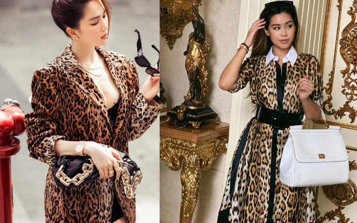 Ngọc Trinh và em chồng Hà Tăng đụng độ họa tiết da báo, kín hay hở đều đẹp 'cạn lời' Ảnh 2