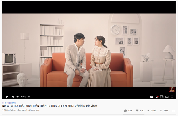 Thành tích ấn tượng của MV trên Youtube