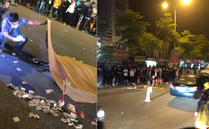 Hiện trường vụ tai nạn.