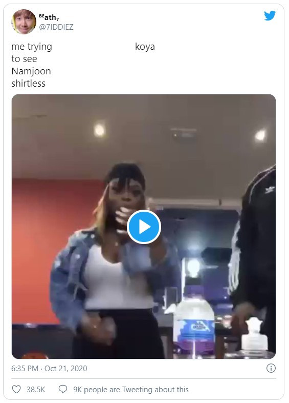 Tôi đang cố ngắm Namjoon ở trần