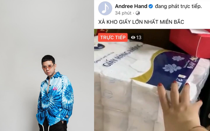 Rapper Andree bất ngờ livestream bán giấy vệ sinh? Ảnh 2
