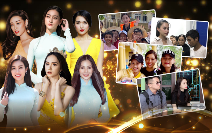 Hương Giang - Khánh Vân - Tiểu Vy - Lương Thùy Linh giúp đỡ đồng bào miền Trung vượt bão lũ Ảnh 2