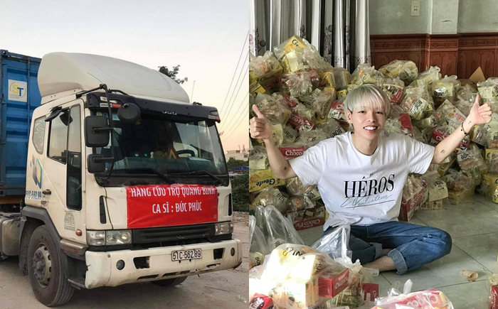 Sau Hòa Minzy, đến lượt Đức Phúc có mặt ở Quảng Bình cứu trợ đồng bào vùng lũ Ảnh 2