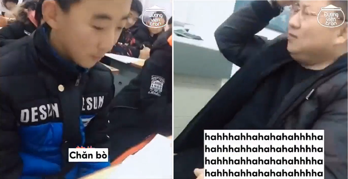 Màn đối đáp của thầy và trò tại một trường học tại Trung Quốc mới đây đã thu hút sự chú ý từ cư dân mạng. Ảnh cắt từ clip