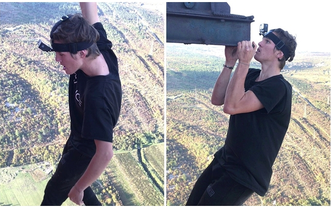 'Đứng tim' trước cảnh anh chàng liều mạng treo mình lơ lửng bằng một tay ở độ cao 340 m Ảnh 2